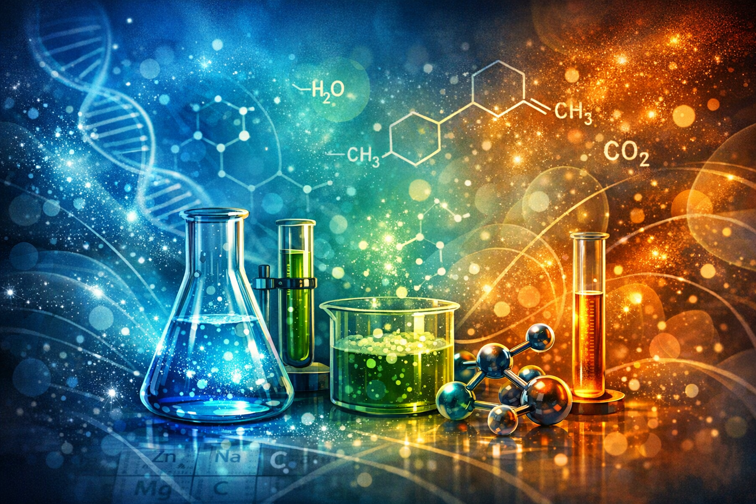 abstract background sparkle chemical study research